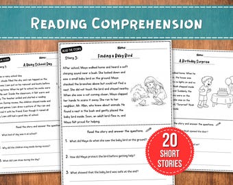 Reading Comprehension Worksheets | Short Stories with Questions | Reading Passages & Activities | Kindergarten–2nd Grade | Printable PDF