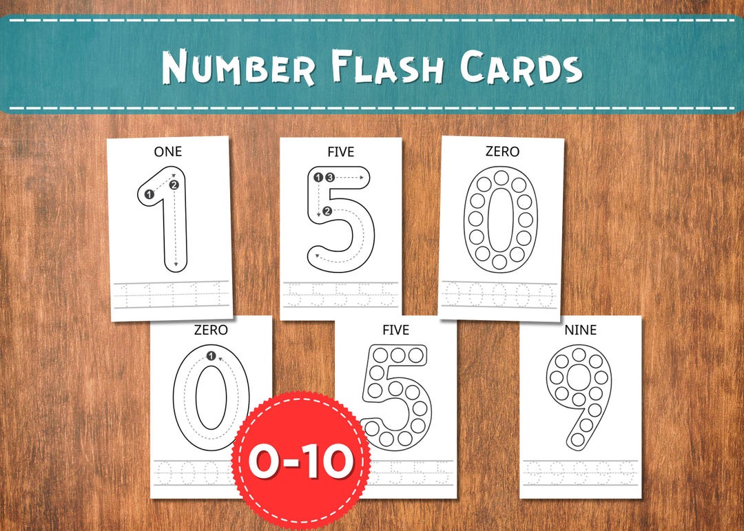 Number Flash Cards 0–10 | Tracing, Counting & Dot Marker Numbers ...