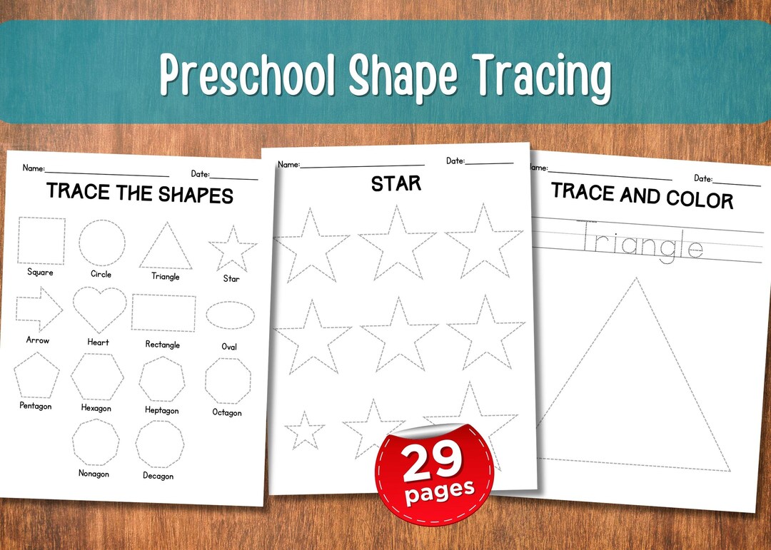 Preschool Shape Tracing Worksheets – Basic Shapes, Printable ...