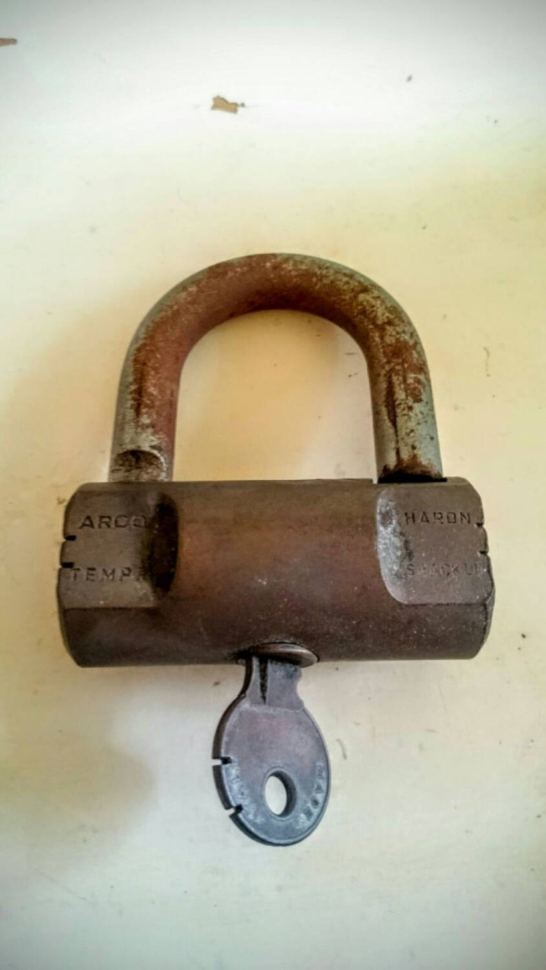 Vintage Italian Large Brass Padlock. Rustic Padlock. Antique Etsy