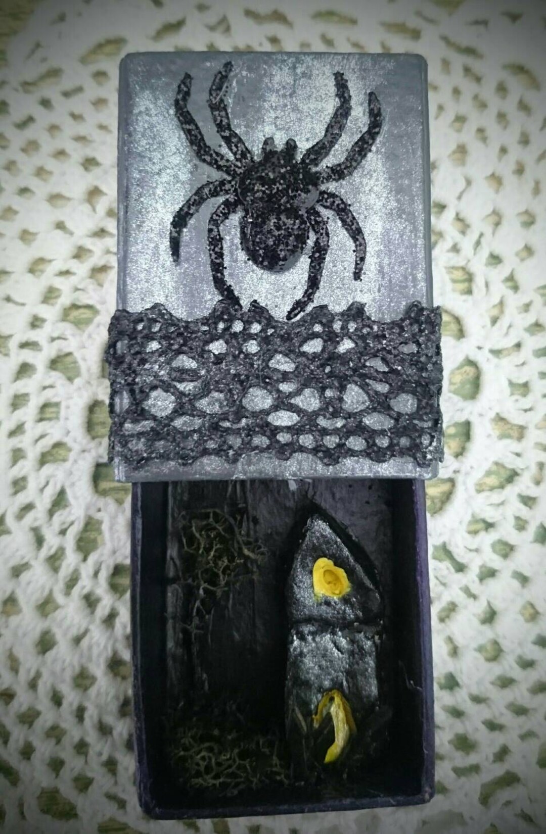 Miniature Matchbox Shadow Box Haunted House. Halloween Art. Mini ...