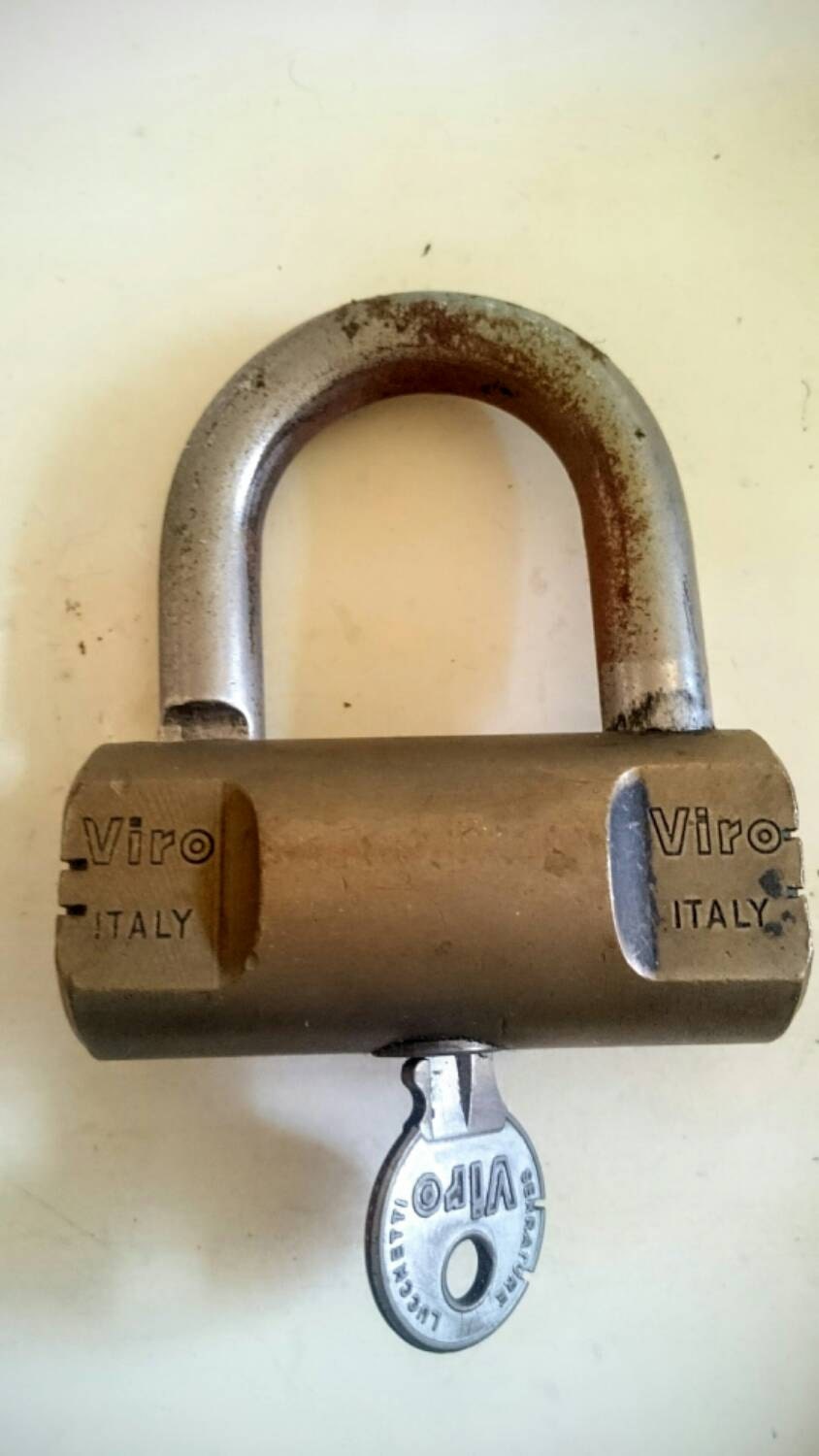 Vintage Italian Large Brass Padlock. Rustic Padlock. Antique Etsy