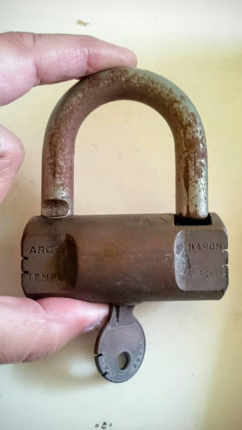Vintage Italian Large Brass Padlock. Rustic Padlock. Antique Etsy
