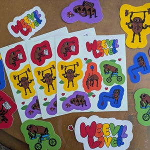 Weevil sticker sheet