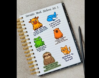 Sarkastische Arbeit Sticker Set 2