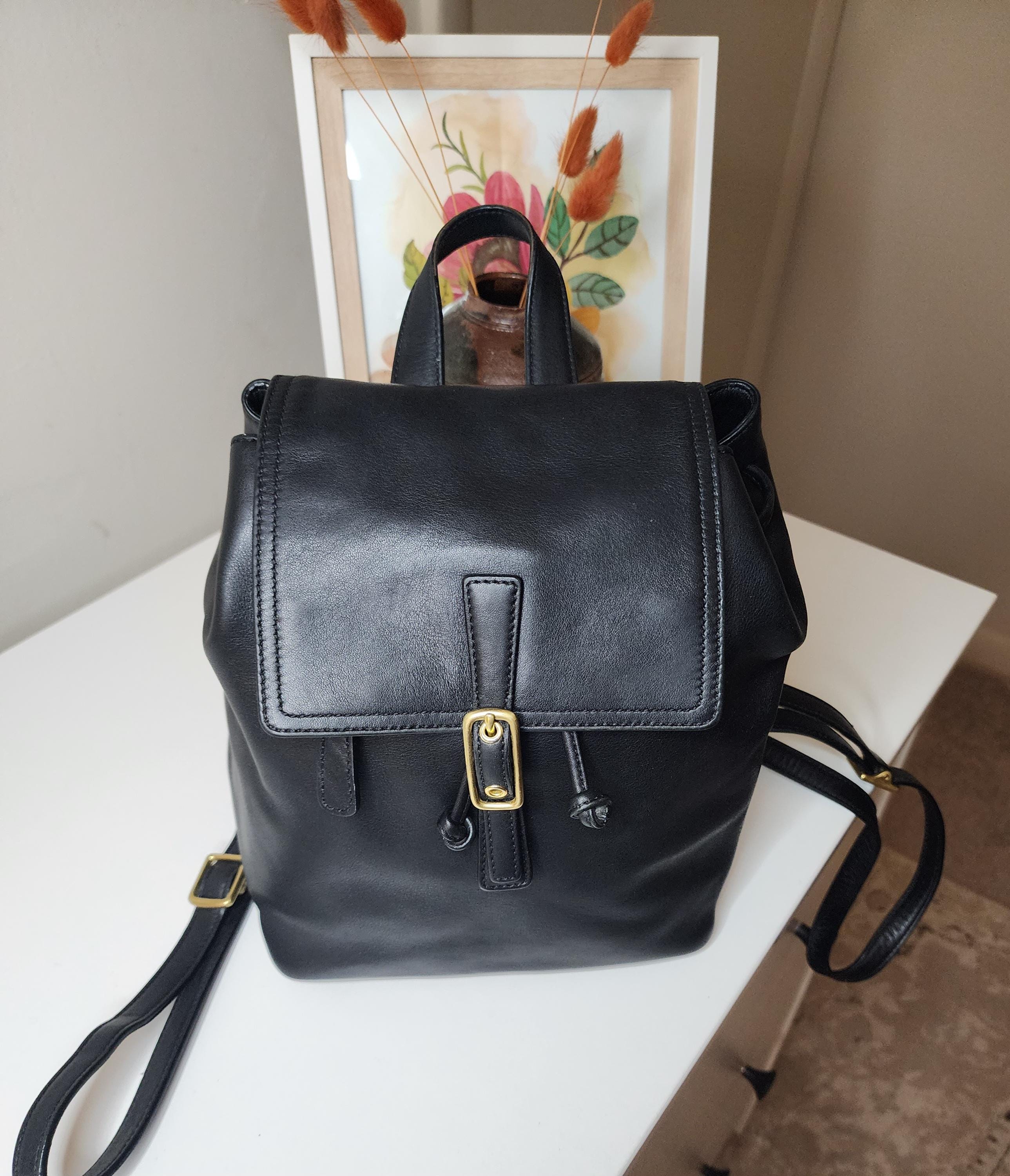 希少 Coach Vintage Backpack Handbag 2way Old Coach Leather 2WAY Mini Backpack Shoulder Bag Red 4152