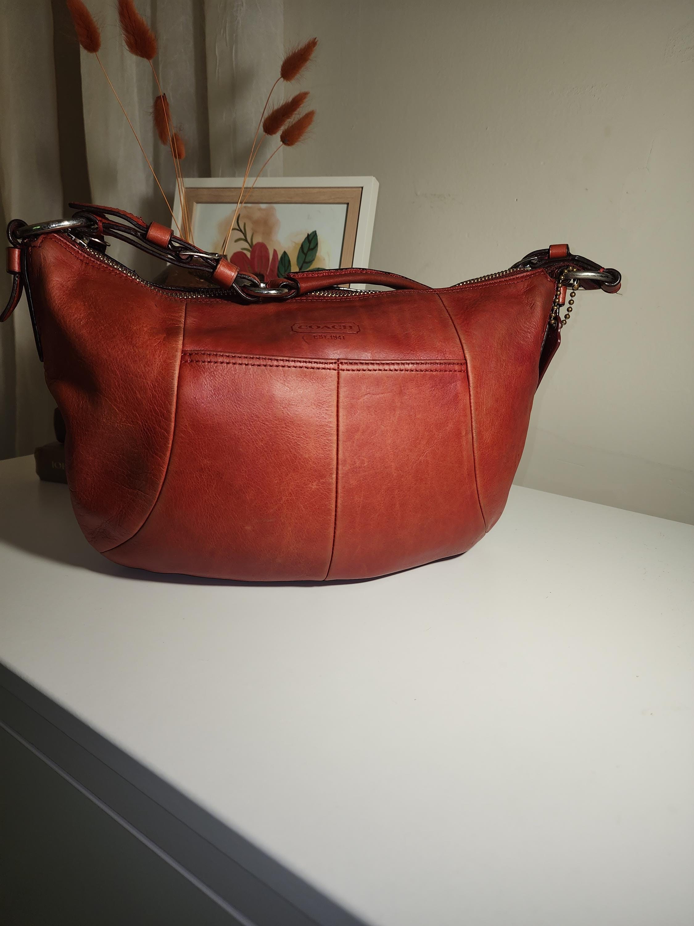 Red Vintage Coach - Etsy