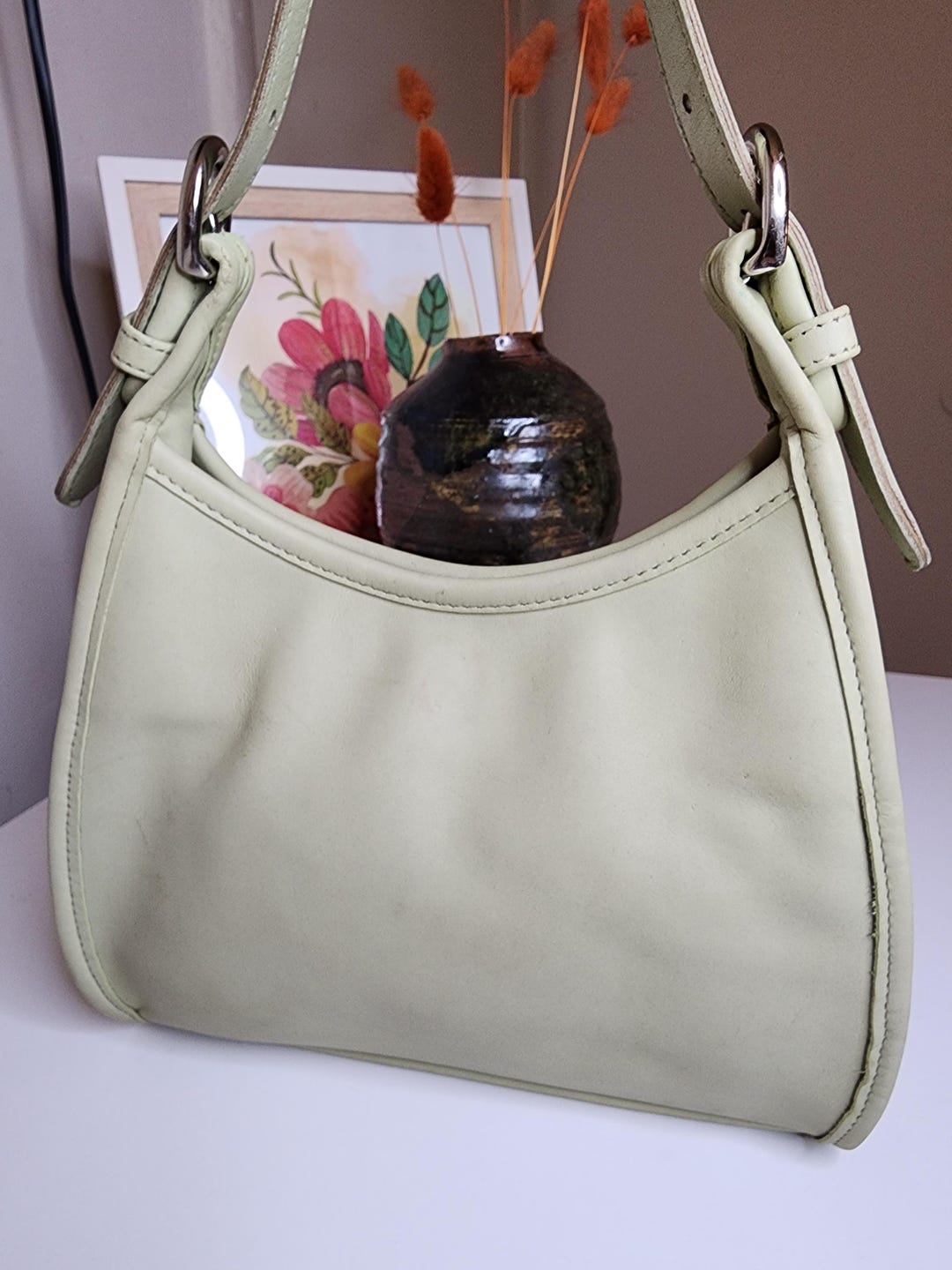バッグ Vintage Coach Soho Small Satchel Leather COACH Vintage SOHO Satchel Buckle Flap Cowhide Leather Bag