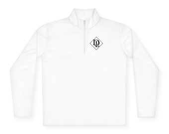 Diamant-Monogramm D-Logo Quarter-Zip Pullover | Minimal Brust Emblem