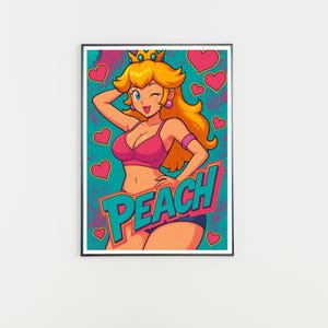 Princess Peach, Printable Poster, Portrait