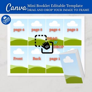 Editable Booklet Canva Template | Mini Coloring Book for Kids | Foldable Book Template | Printable Activity Book | Digital Download
