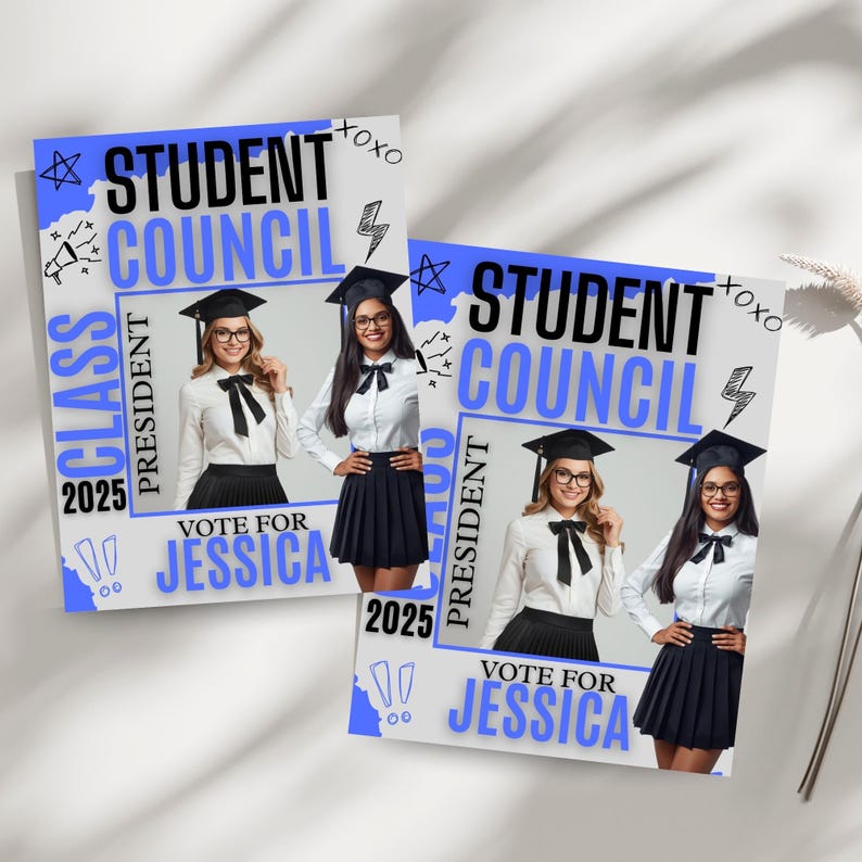 Editable Student Council Campaign Flyer Template (canva) - Etsy