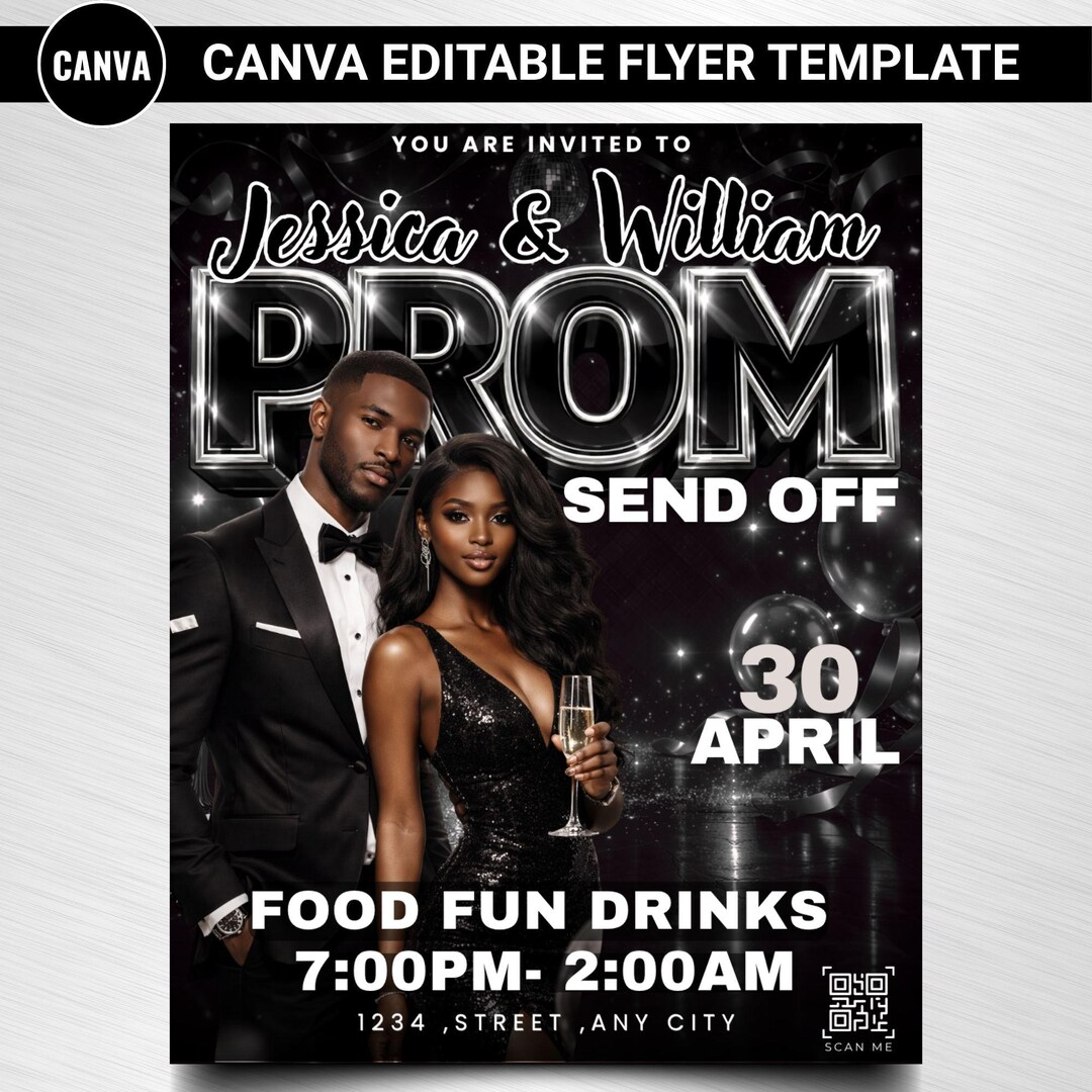 Editable Prom Send off Flyer: Canva Template (digital Download) - Etsy