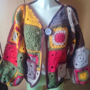 Handmade Granny Square crochet vest.