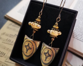 Rustic Earrings • gothic Earrings • Boho Jewellry • Ethnic Jewellery • earrings • Handmade earrings. Gothic earrings. UK