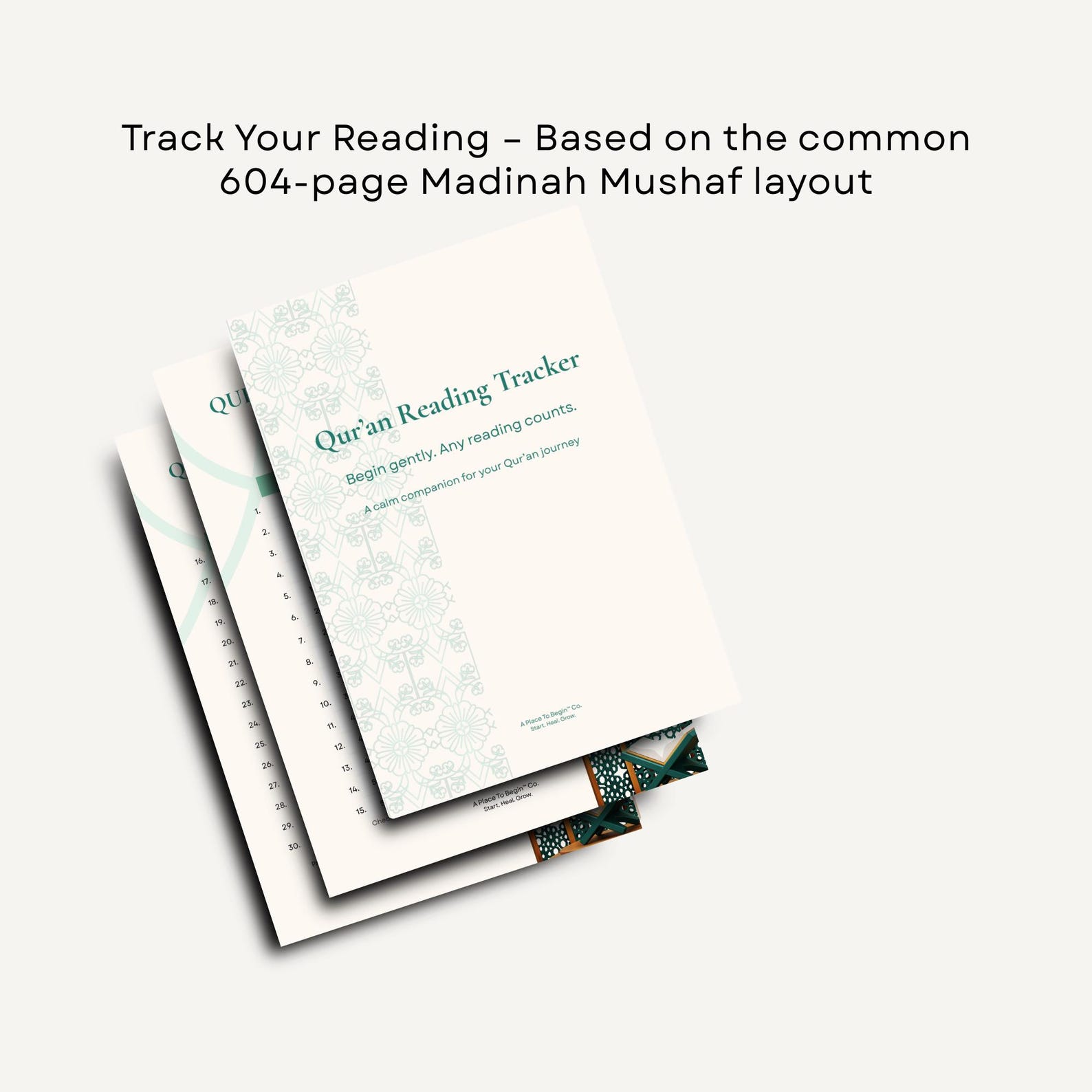 Quran Reading Tracker PDF – A4 & US Letter Printable - Etsy