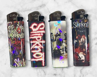 Accendini Slipknot fatti a mano / Accendini emo per candele, confezione da 4