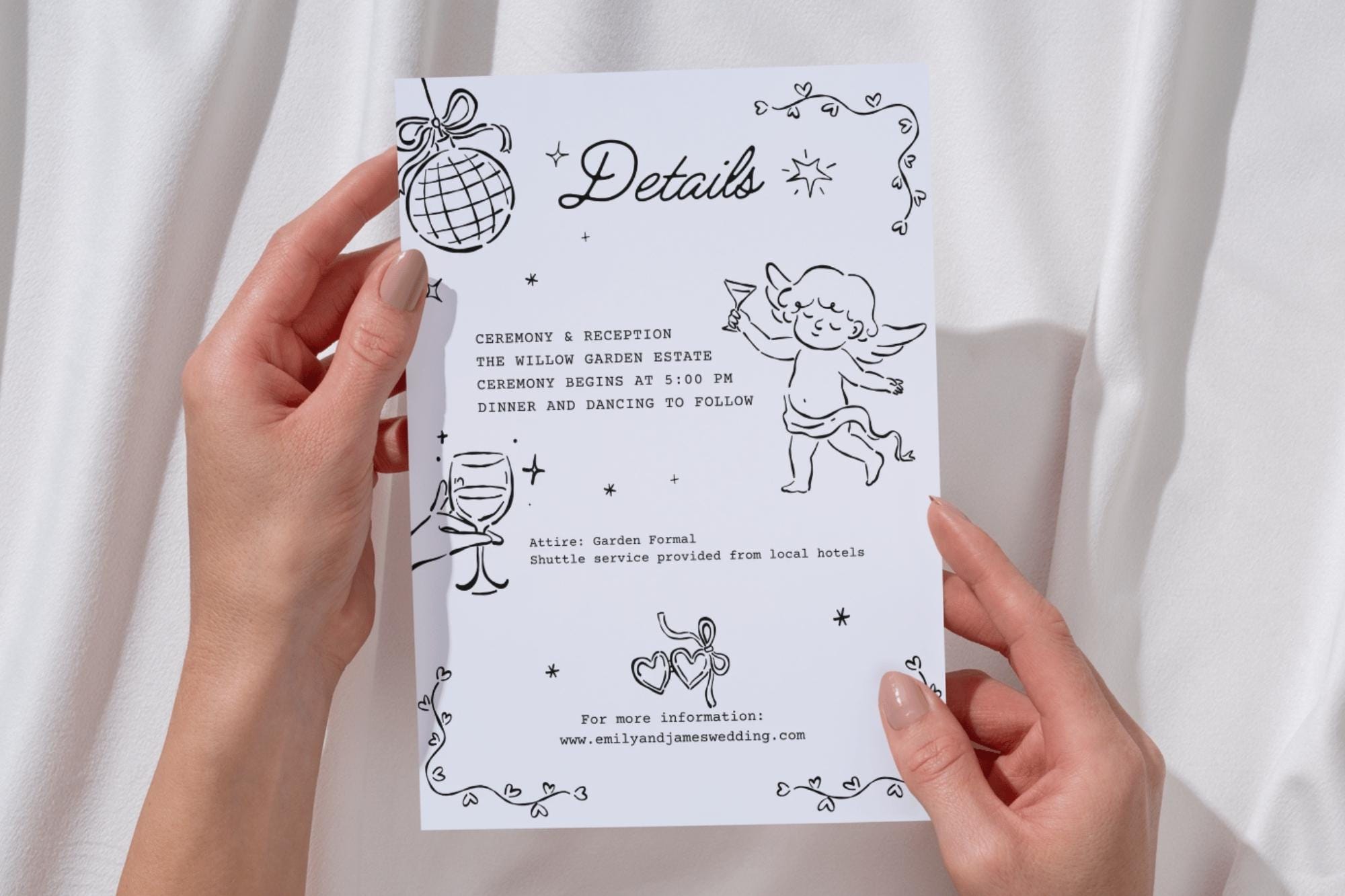 Hand Drawn Wedding SVG Clipart Bundle, Whimsical Wedding Doodle Icons ...