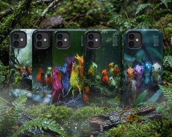Cute Tropical Rainbow Colored Jungle Creatures Phone Cases - Chromalum