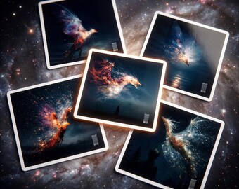 Enchanted Galaxy Fantasy Dragons Stickers - Astraelthar