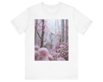 Enchanted Pink Flower Dragon T-Shirt - Flosswyrm