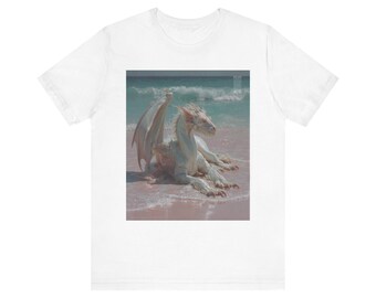 Pink Fantasy Tropical Dragons and Creature T-Shirt - Shoremaw Reaver