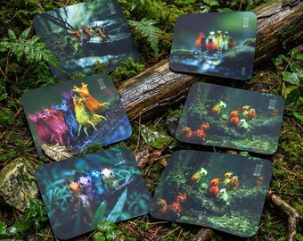 Cute Tropical Rainbow Colored Jungle Creatures Mouse Pads - Chromalum
