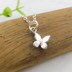 Sterling Silver Necklace, Butterfly Choker, Dainty Butterfly Necklace, Women&#39;s Choker, Delicate Necklace, Elegant Necklace, Everyday Jewelry