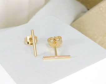 Bar Ohrstecker, Einfache Bar Ohrringe, Tiny Line Ohrringe, T Ohrringe, Zierliche Ohrstecker, Minimalistischer Schmuck, Geometrische Ohrringe, Geschenk Für Sie