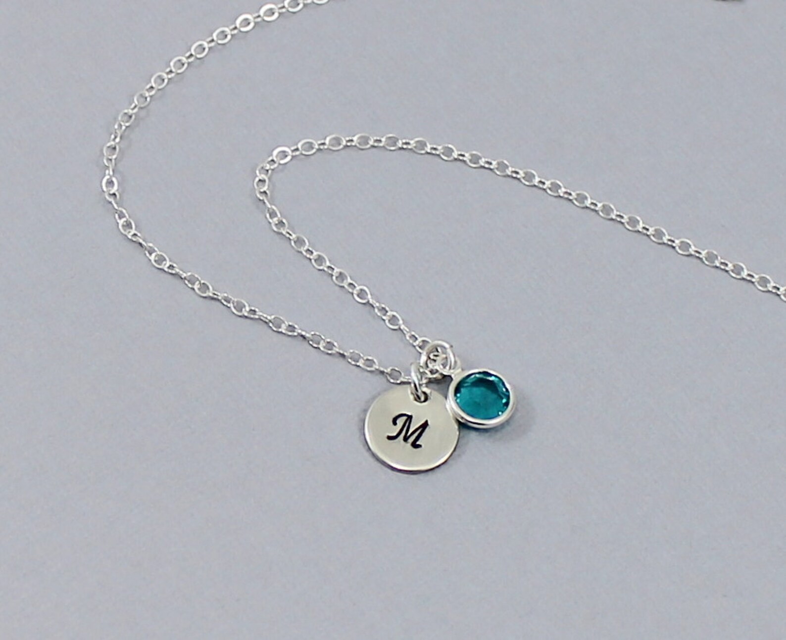 Birthstone Necklace for Mom Made From Sterling Silver Can Be Etsy