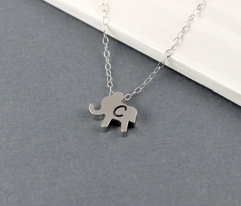 Simple Moonstone Gold Lucky Elephant Necklace