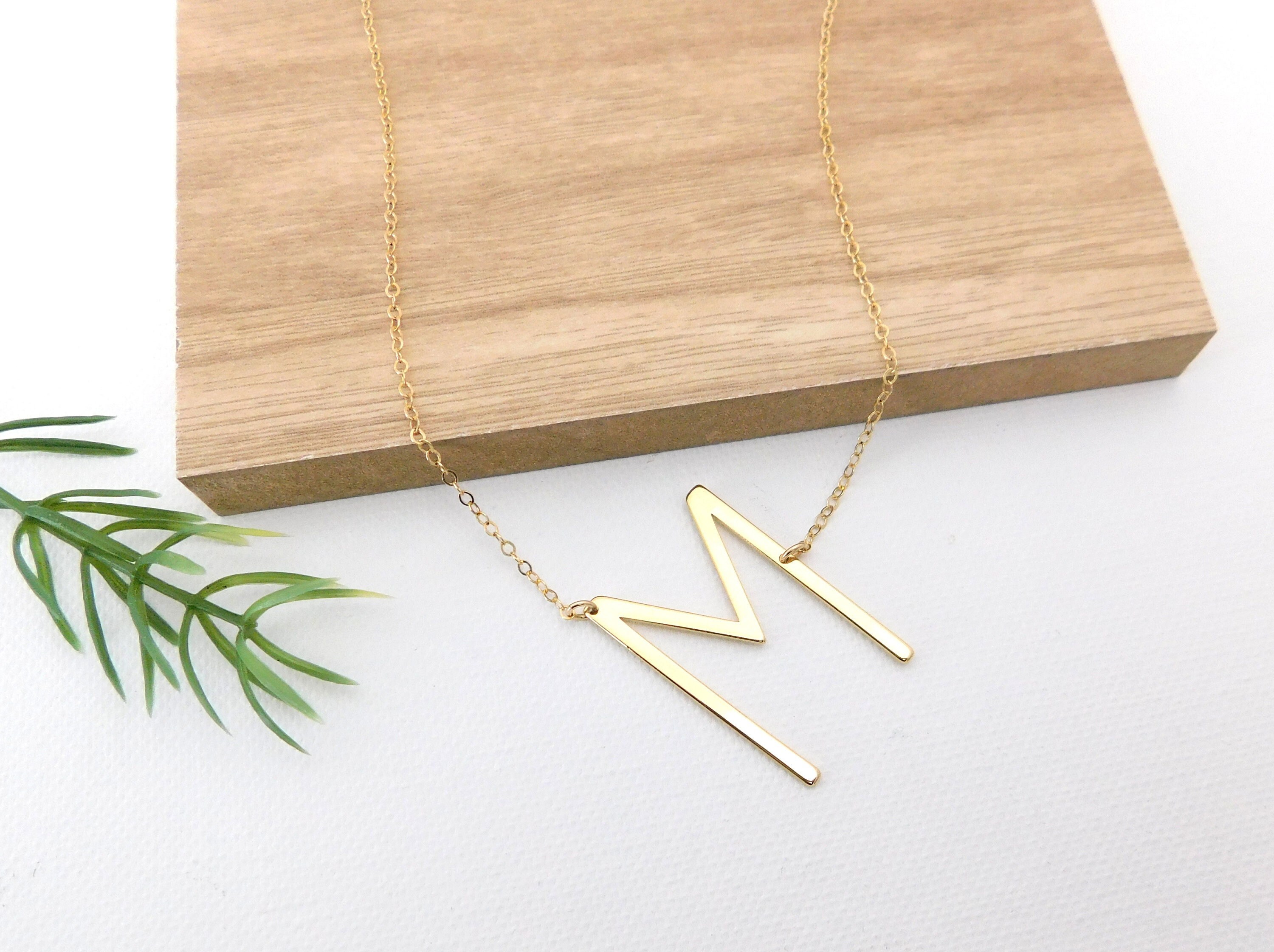 Necklace Dainty Alphabet Necklace Gold 