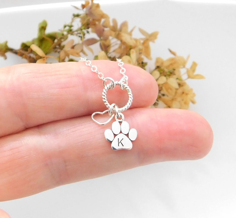 Paw Print Bracelet, Gold, Silver Dog Paw Bracelet, Personalized Cat Print Bracelet, Dog Cat Mom Jewelry, Dainty Paw Charm Bracelet for Women image 6