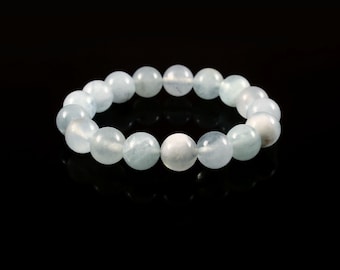 Handgefertigtes Aquamarin Armband: Unisex Heilstein, Meditationsschmuck