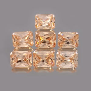 Champagne Cubic Zirconia Octagon Gemstone: AAA+ Quality CZ Stone (1mm-10mm