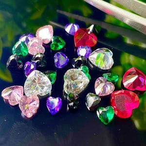 Cubic Zirconia Multi 5A Quality Cubic Zirconia Bulk Lot Heart shape 10 Multi-Colors CZ Loose Stones (3mm-8mm) Cubic zirconia Making Jewelry.