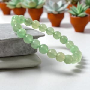 Green Aventurine Bracelet 6mm 8mm 10mm | Top Quality Healing Crystal Bracelet ,Protection Stone for Men Women,Unisex Handmade Bracelet.