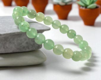 Green Aventurine Bracelet: Handmade Healing Crystal, Unisex Design