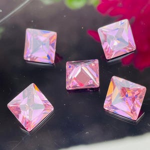 Cubic Zirconia AAA Quality Cz Square shape Pink Color Cubic Zirconia Gem - Stunning CZ Crystal for Jewelry CZ Loose Stones (1mm - 10mm)