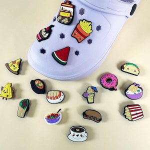 Delicious Food Collection Jewelry Set - Cute PVC Sandal Charm - Shoe Charms,Crocs Accessories – Funny Gift for Charm Collectors