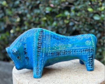MCM Bitossi Aldo Londi Flavia Montelupo Italy Rimini Blue Ram