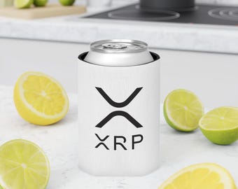 Funda para lata con el logotipo de XRP Crypto / Funda para bebidas con diseño ondulado