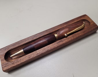 Wooden Pen Tray Solid Oak Wood Handmade In UK Vintage Optional Pen Wooden Pen Tray Solid Oak Wood Handmade In UK Vintage Optional Pen