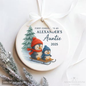 First Christmas as Auntie - Personalised First Christmas as My Auntie - Family Keepsake - Baby’s 1st Christmas 2025 F24