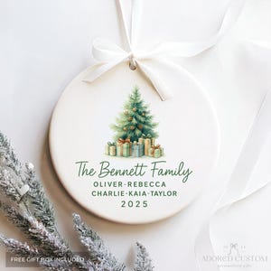 Family Christmas Boho Name Ornament - Personalized Ornament For Family - Custom First Christmas As A Family Keepsake - Family Gift F40