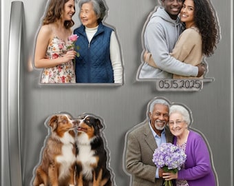 Custom Acrylic Family Photo Magnet: Personalized Family Picture Fridge Magnets,Custom Shaped Fridge Magnet,Photo Refrigerator Magnet F114