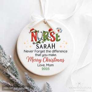 Nurse Ornament,New Nurse Gift,Graduation Ornament,Nurse Graduation Ornament,RN Gift,BSN Gift,Nursing Graduation Gift,Graduation Gift MS24
