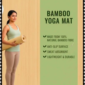 Bamboo yoga mat - Etsy sterreich