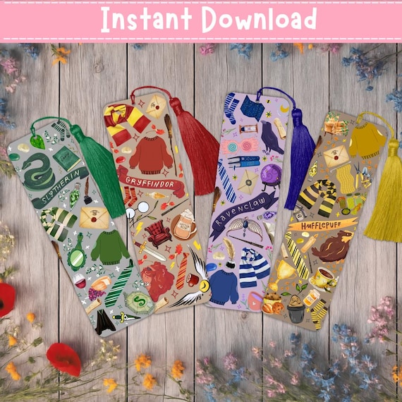 Wizard School Bookmark PNG Set, Magic Castle PNG, Witchcraft Clipart, Bookmark SVG, Wizard Bookish, Magic School, Bookmarks, Wizard Clipart