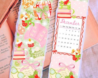 Christmas Bookmark Set, Coquette Bookmark, Pastel Bookmark, Cute Christmas Bookmark, Printable Christmas Bookmark PNG, A4 PDF
